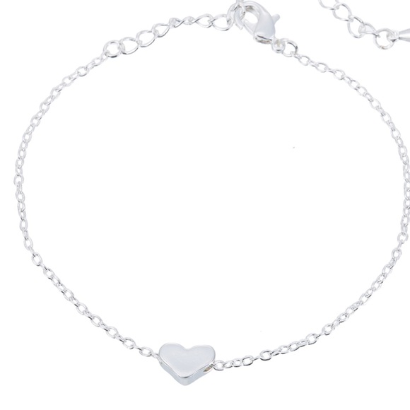 Silver Plated Heart Charm Bracelet - Picture 4 of 4